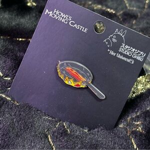 Studio Ghibli Howl’s Moving Castle Calcifer Cooking Bacon Enamel Pin NWT